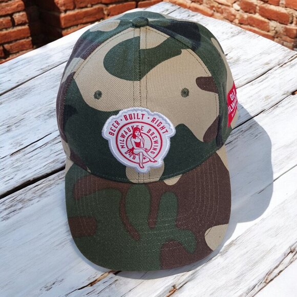 Old Milwaukee Camo Snapback Hat NWOT – Beer Built Better, Promo Cap, Unisex - Picture 1 of 8